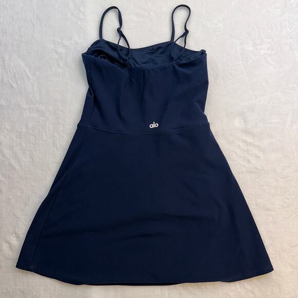 Alo Yoga Alosoft Courtside Dress Navy Size Small Limited Edition EUC Tennis - Picture 14 of 16